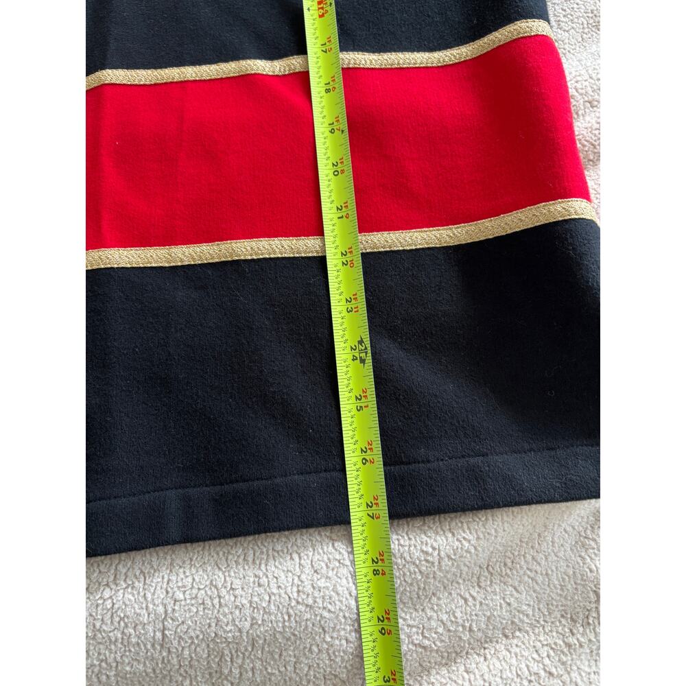 St. John Sport Vintage Nautical Sweater P Quarter Zip Black Red Gold Pullover - Picture 6 of 7